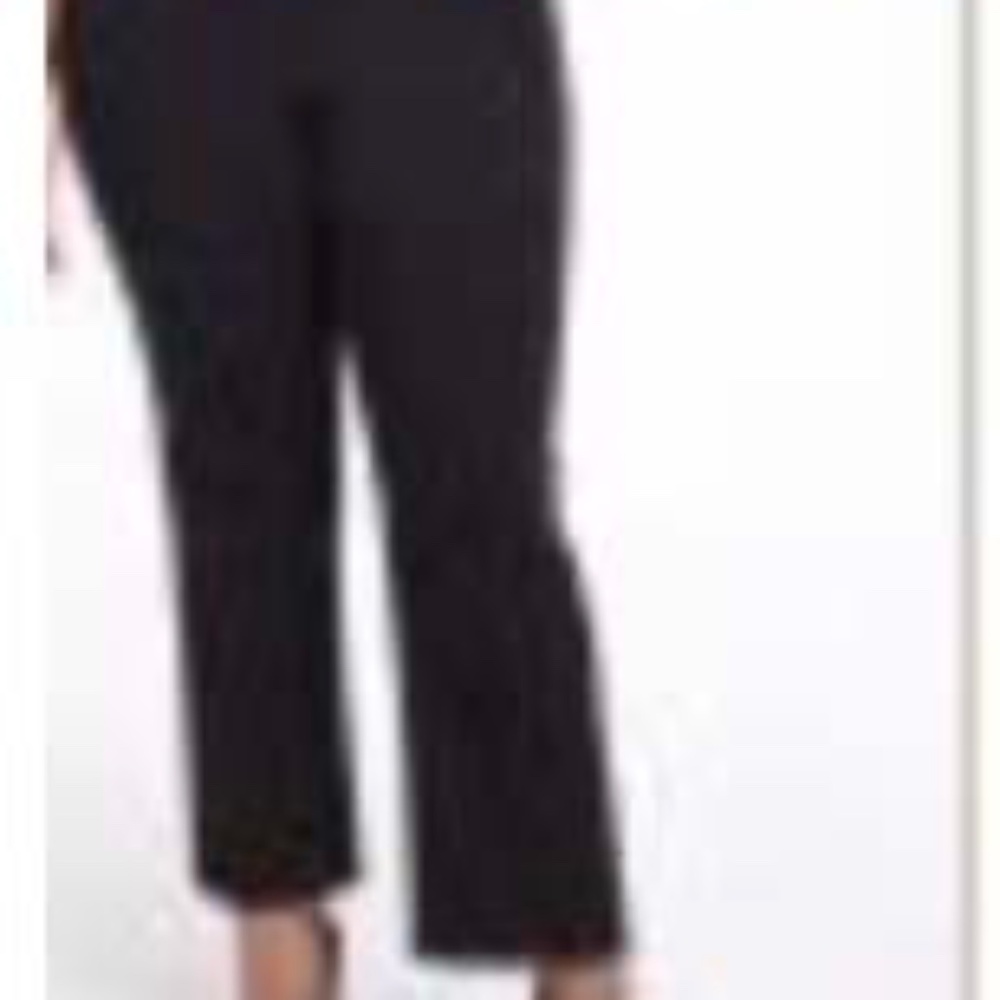 PANTS, PLUS, PETITE VERSATILE, BLACK, SIZE 26P, 73% RAYON 24% NYLON, 3% SPANDEX,